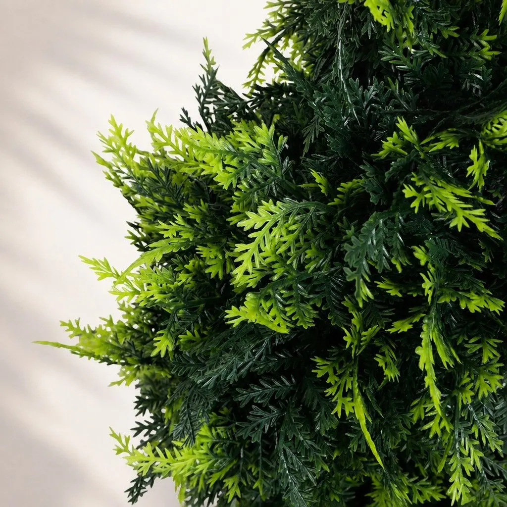 Artificial Spiral Cedar Tree 100cm Indoor Outdoor Faux Greenery Decor 2 Pack