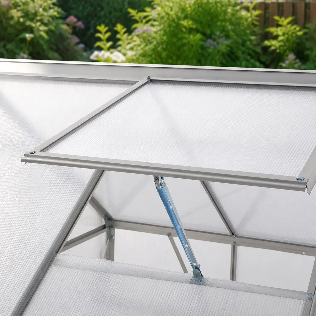 Aluminium Walk In Greenhouse Outdoor Large 3.16m x 1.9m x 1.95m Polycarbonate Garden Green House