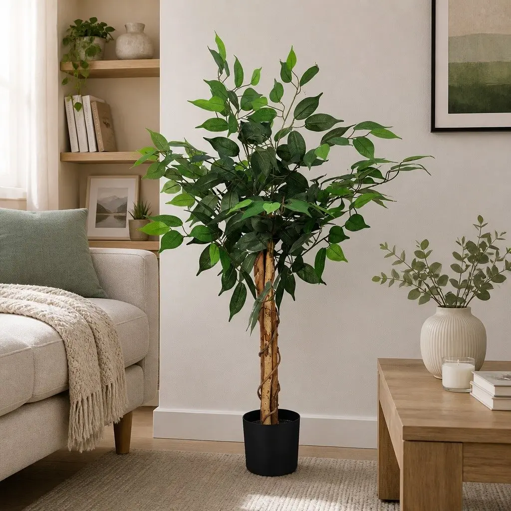 Artificial Tree Indoor Outdoor 90CM Faux Green Plant Home Decor