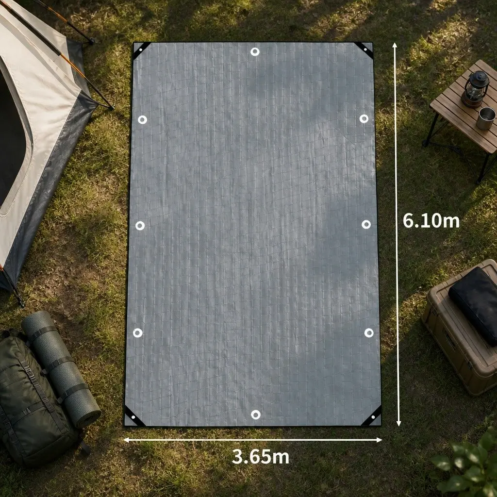 Heavy Duty Tarp for Camping Ground Sheet 200GSM Waterproof Outdoor Weather Protection