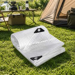 Heavy Duty Clear Tarpaulin 4.3m x 6.1m, 200GSM Waterproof