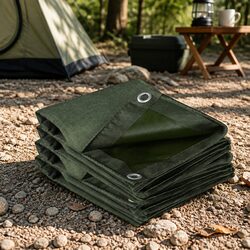 Heavy Duty Green Tarpaulin 2x3 Meter Waterproof Canvas Tarp All Weather