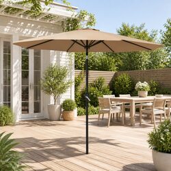 2.7m Outdoor Umbrella with Durable Steel Frame and Canopy