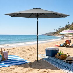 3m Centre Post Umbrella - Charcoal Canopy Specs