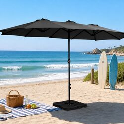 4.57m Diameter Twin Canopy Umbrella: Specs and Features