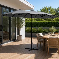 Specifications of Charcoal 4.57m Centre Post Umbrella