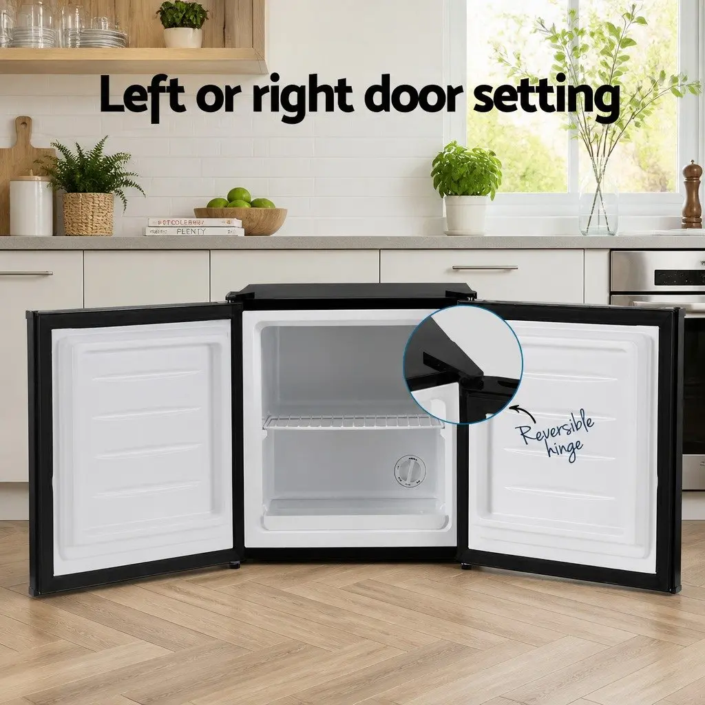 Upright Freezer for Home Office 31L Compact Vertical Freestanding Black