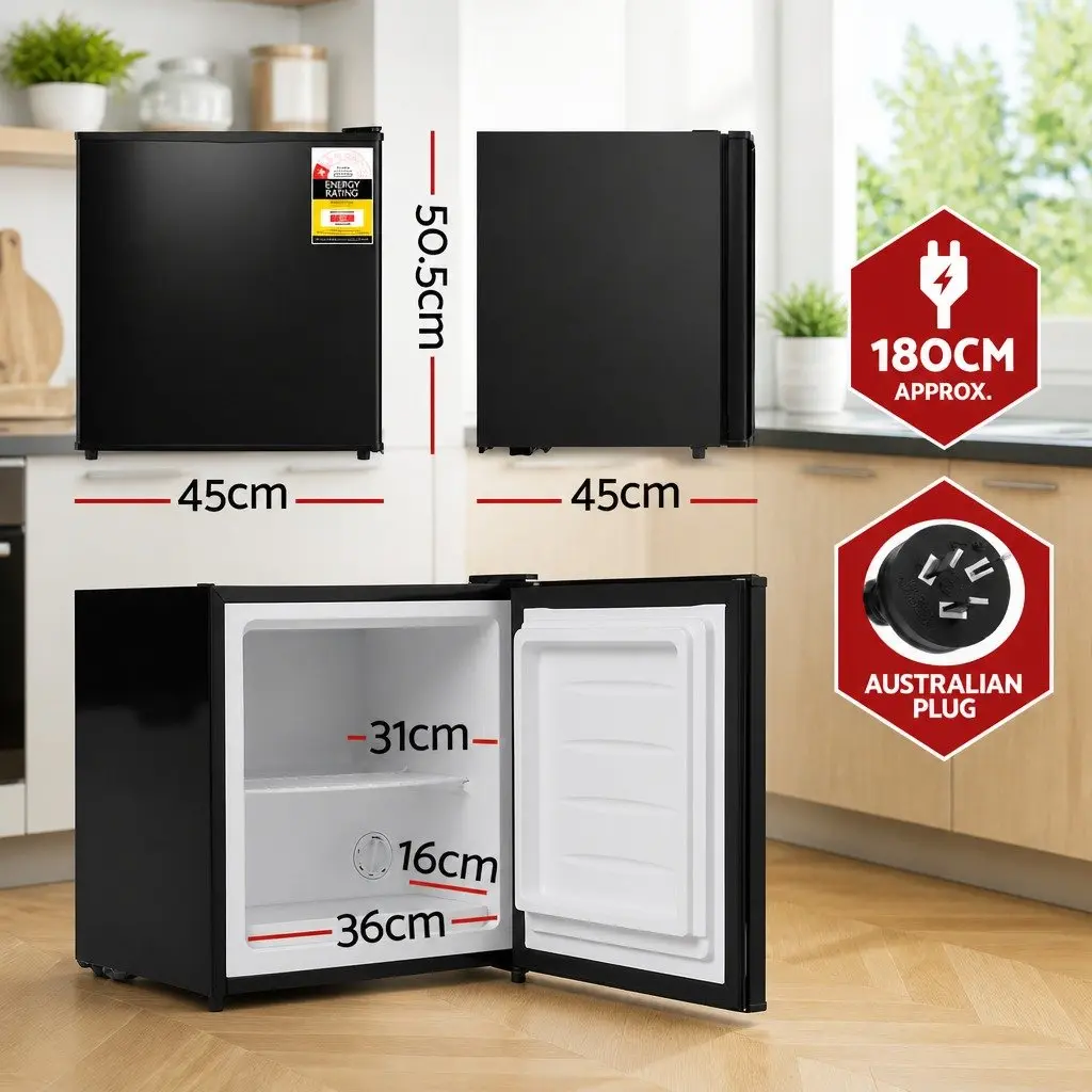 Upright Freezer for Home Office 31L Compact Vertical Freestanding Black