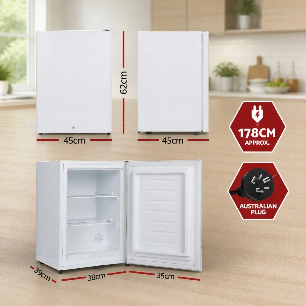 Upright Freezer Portable Compact for Caravan Apartment Holiday Home 42L White