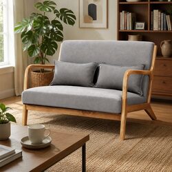 Specifications for Light Grey 2-Seater Loveseat Sofa