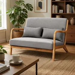 Specifications for Light Grey 2-Seater Loveseat Sofa