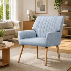Specifications of Grey Lounge Chair with Faux Fabric