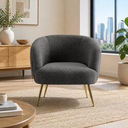 Dimensions and Features of the Charcoal Sherpa Armchair