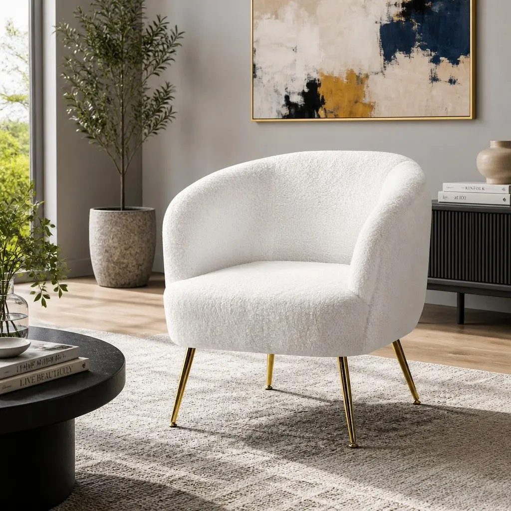 Sherpa Lounge Chair with Winged Backrest