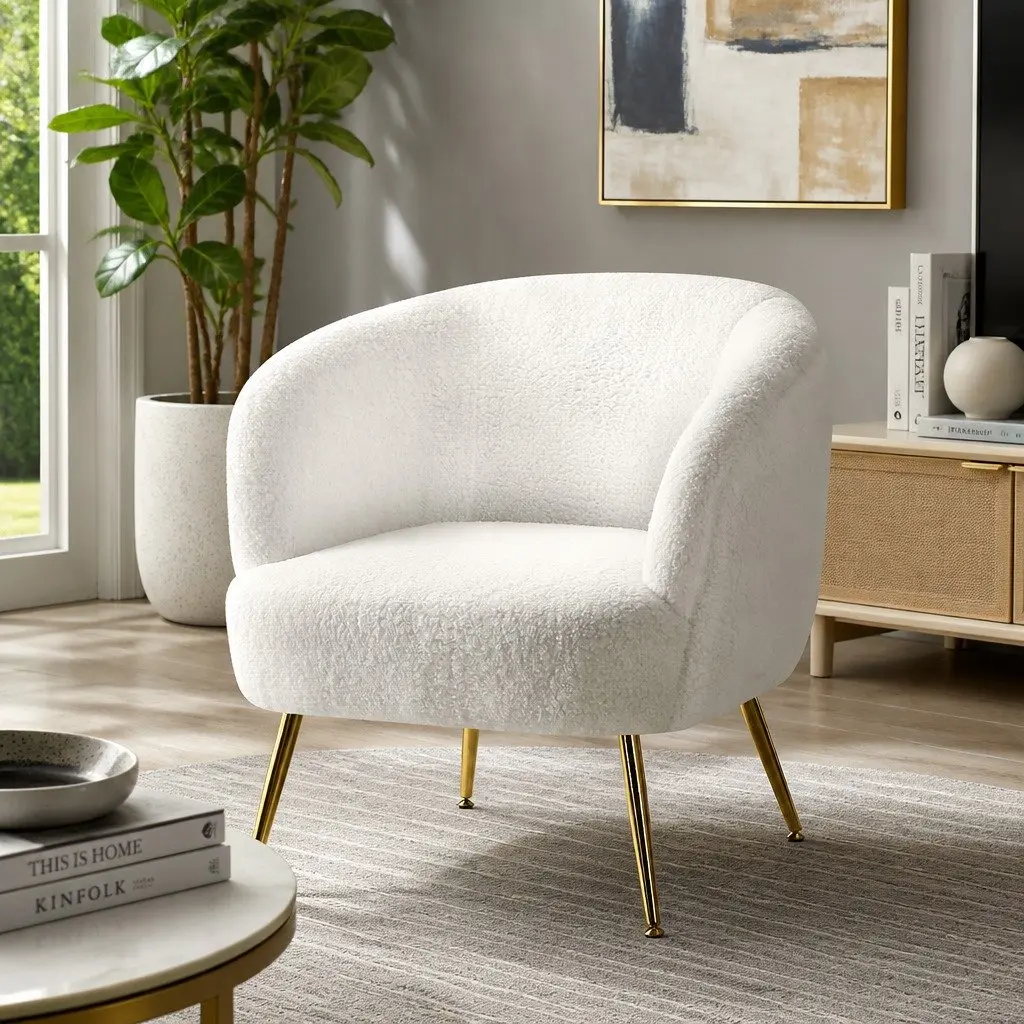 Sherpa Lounge Chair with Winged Backrest