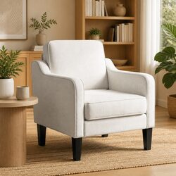 Curved Armrest Accent Chair Specifications and Details