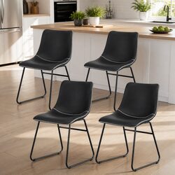 Dimensions and Specs of a Set of 4 Retro Black Chairs