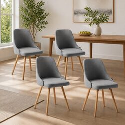 Specifications for Set of 4 Grey Fabric Dining Chairs
