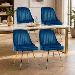 Specifications of Velvet Dining Chairs with Scallop Back