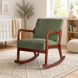 Specifications of the Green Corduroy Rocking Armchair