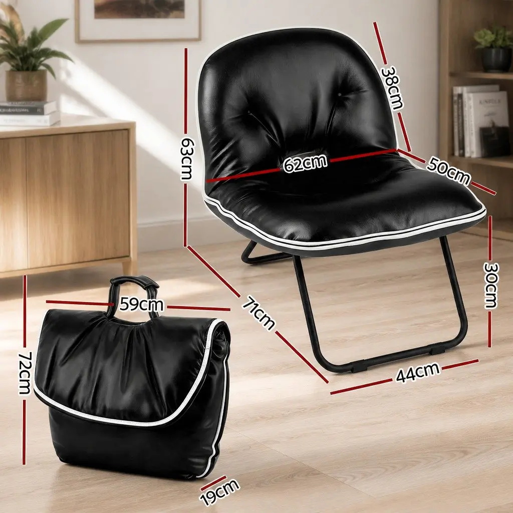 Portable Folding Chair for Camping and Everyday Use Black
