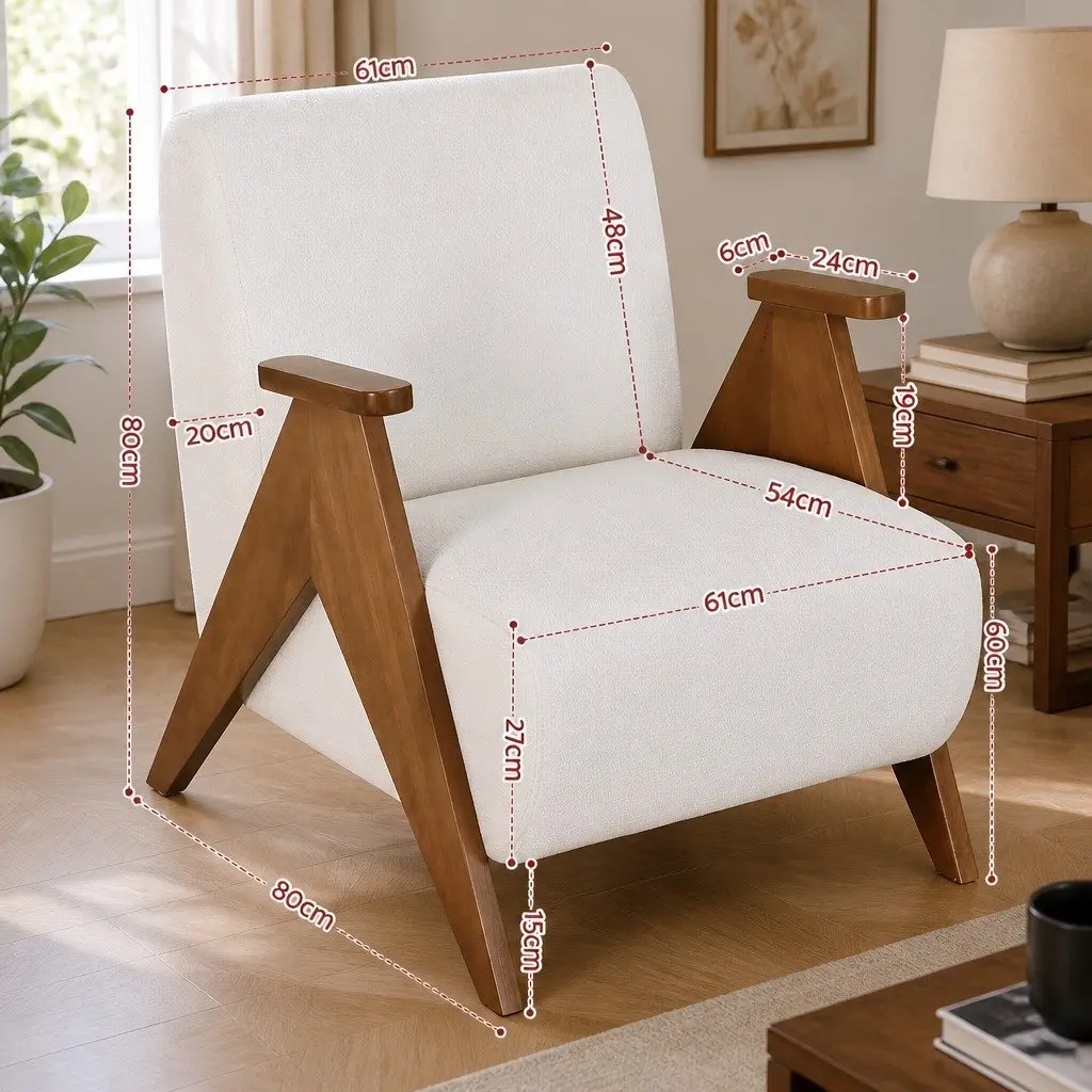 Accent Chair with Chenille Fabric