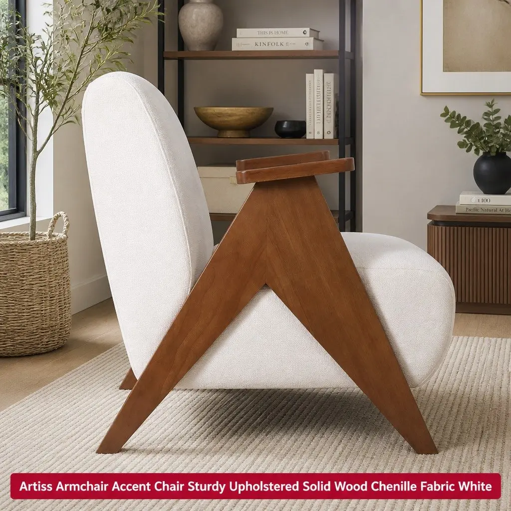 Accent Chair with Chenille Fabric