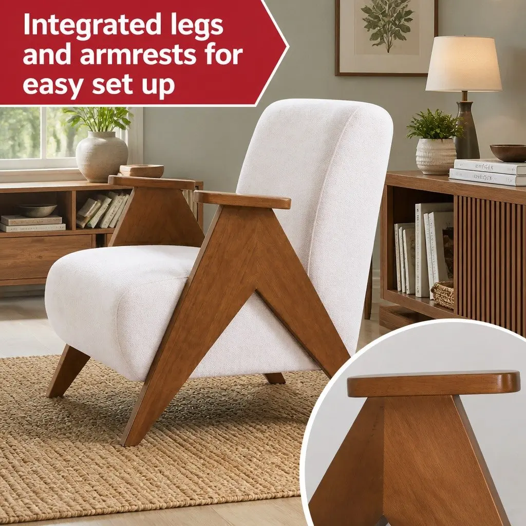 Accent Chair with Chenille Fabric