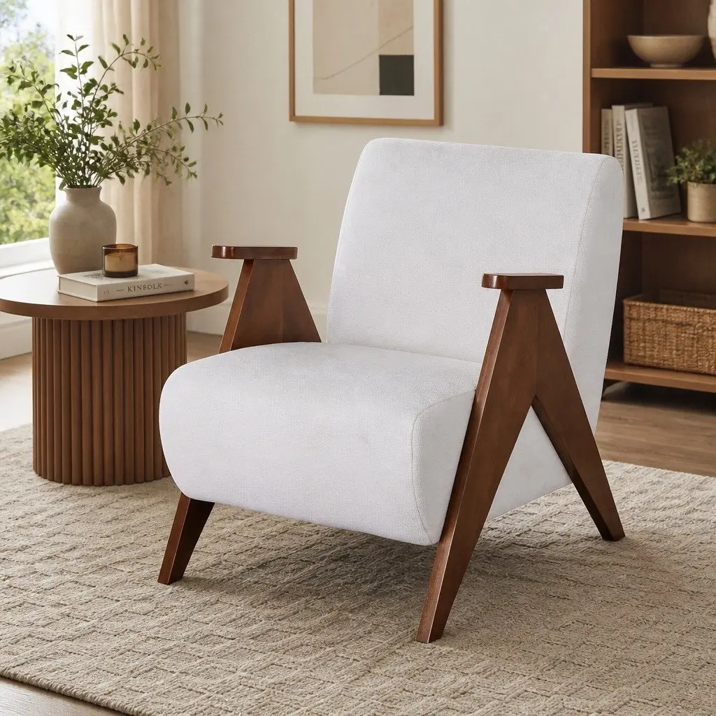 Accent Chair with Chenille Fabric