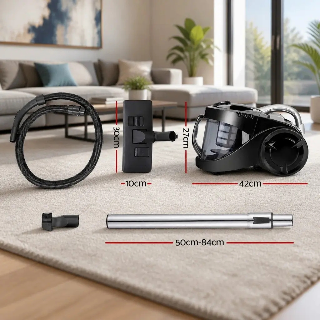 Bagless Stick Vacuum Cleaner for Household Cleaning 2200W Black