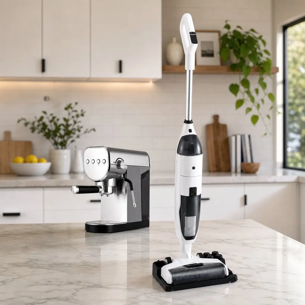 Cordless Vacuum Mop and Espresso Machine Combo