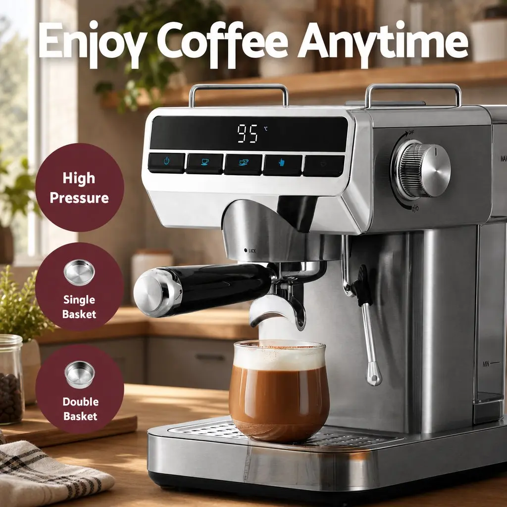 Cordless Wet Dry Vacuum Mop Espresso Coffee Machine Combo 2 Piece