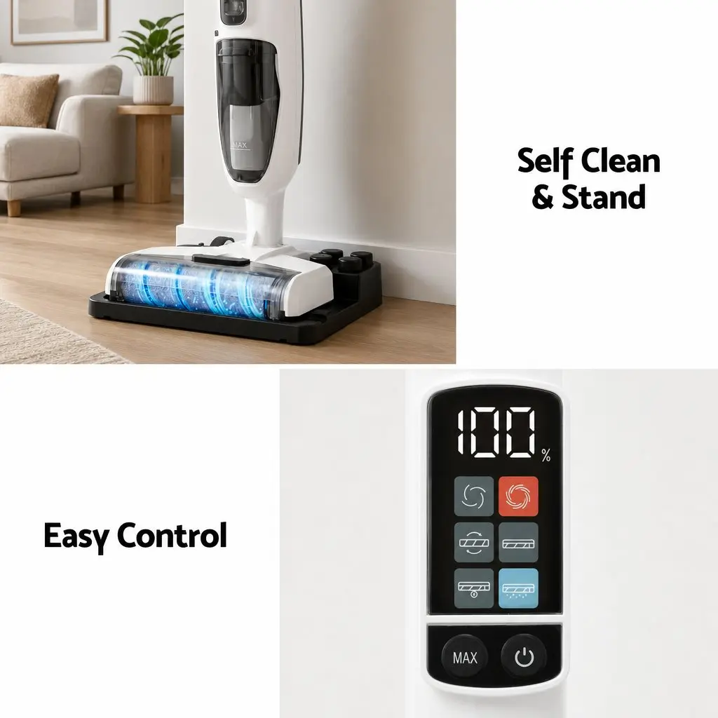 Cordless Wet Dry Vacuum Mop Espresso Coffee Machine Combo 2 Piece