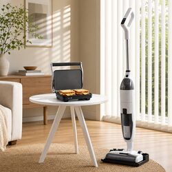 Cordless Wet Dry Vacuum Mop and 3 in 1 Sandwich Press Panini Maker Combo Set