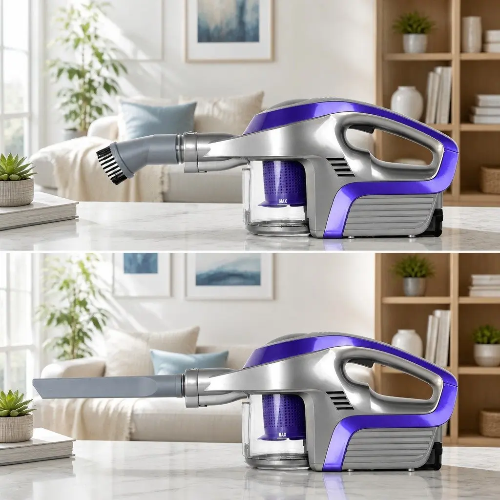 Stick Vacuum Cleaner Cordless Handheld Lightweight for Home Use Purple Grey