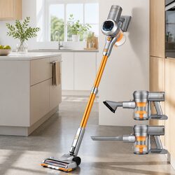 Cordless Vacuum Cleaner with Brushless Motor and LED Display