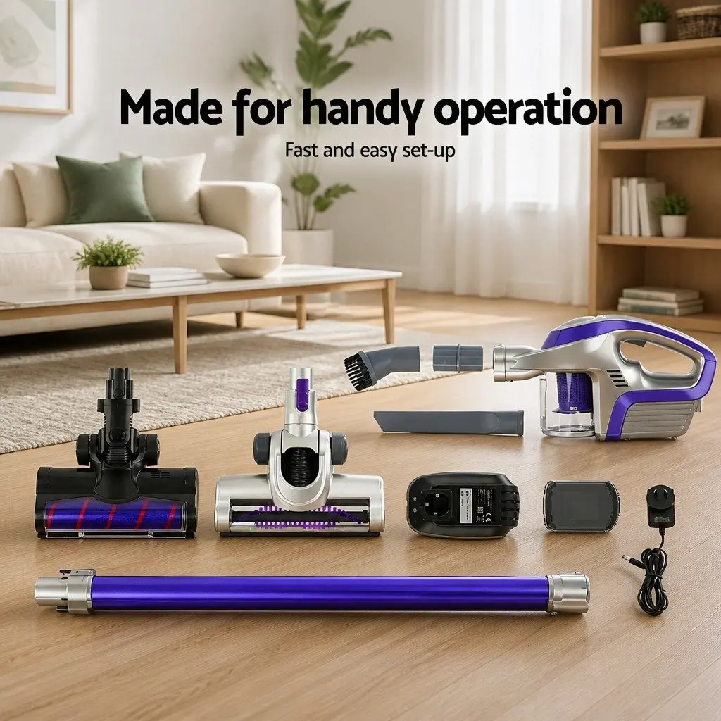 Cordless Stick Vacuum with LED Light
