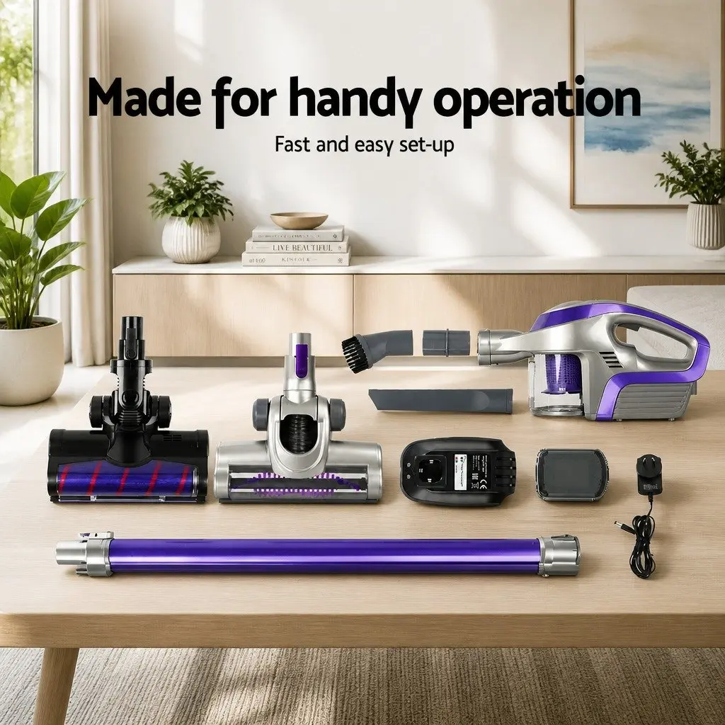 Cordless Stick Vacuum with LED Light