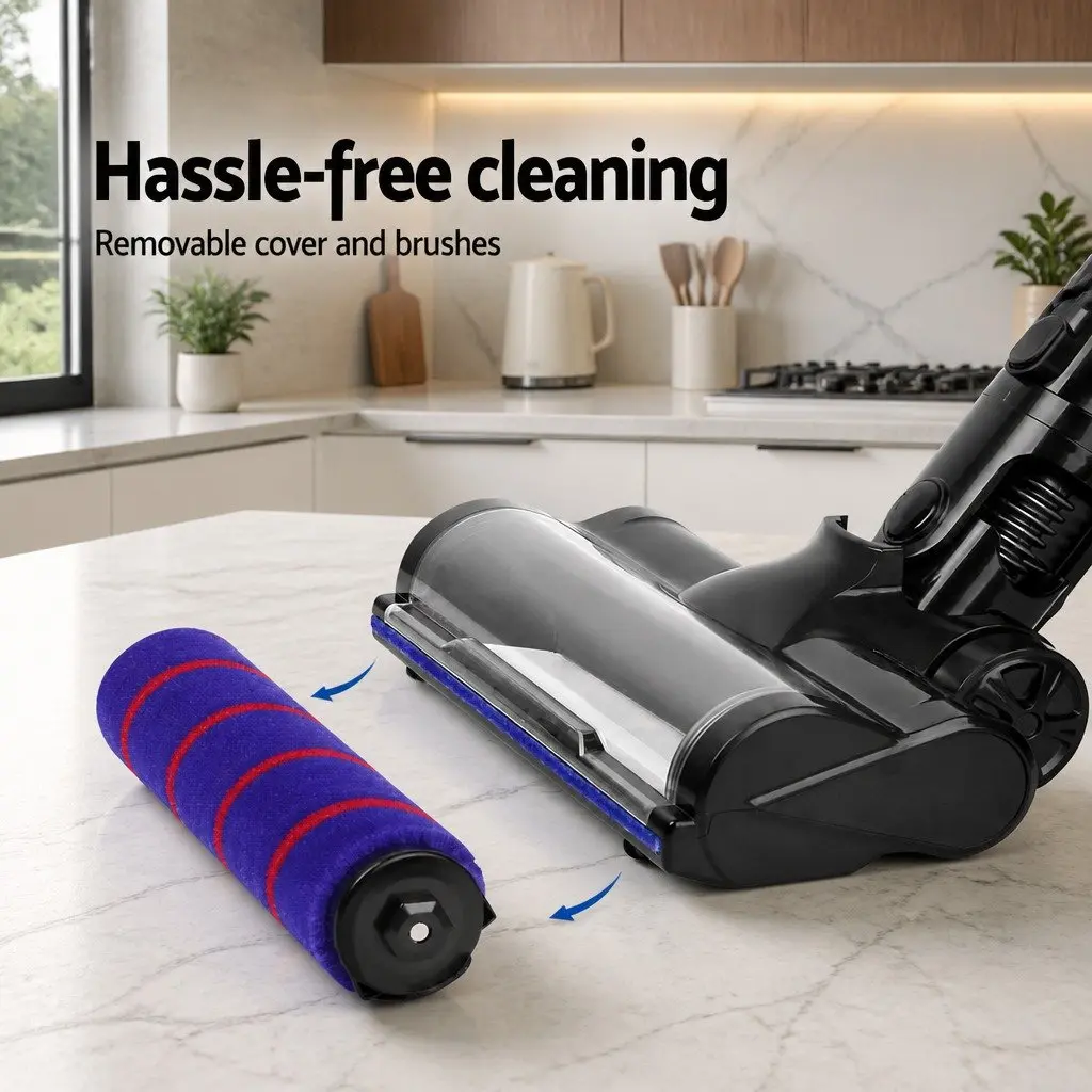 Motorised Roller Cleaner Head Attachment for Stick Vacuum Cleaners Black