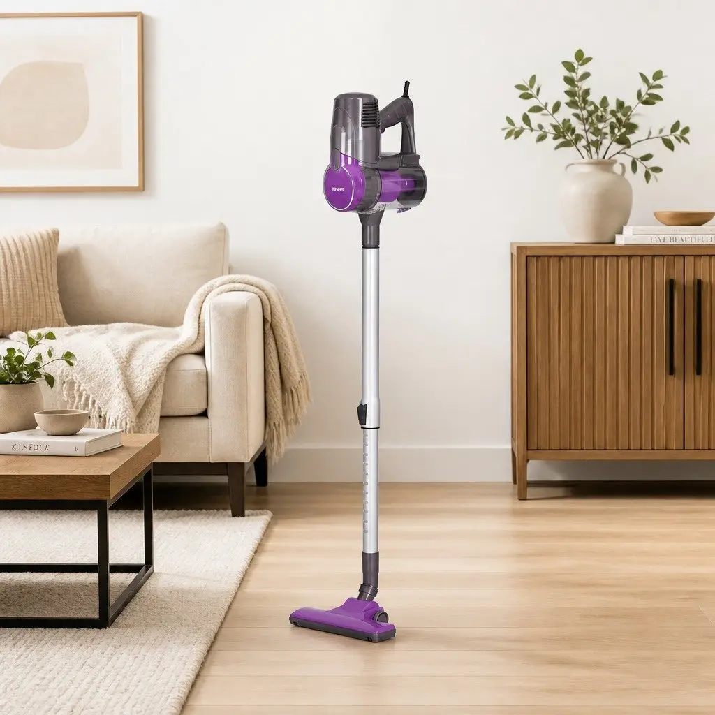 Corded Stick Vacuum Cleaner Handheld Converter Bagless 500W Purple 25cm x 21cm x 115cm