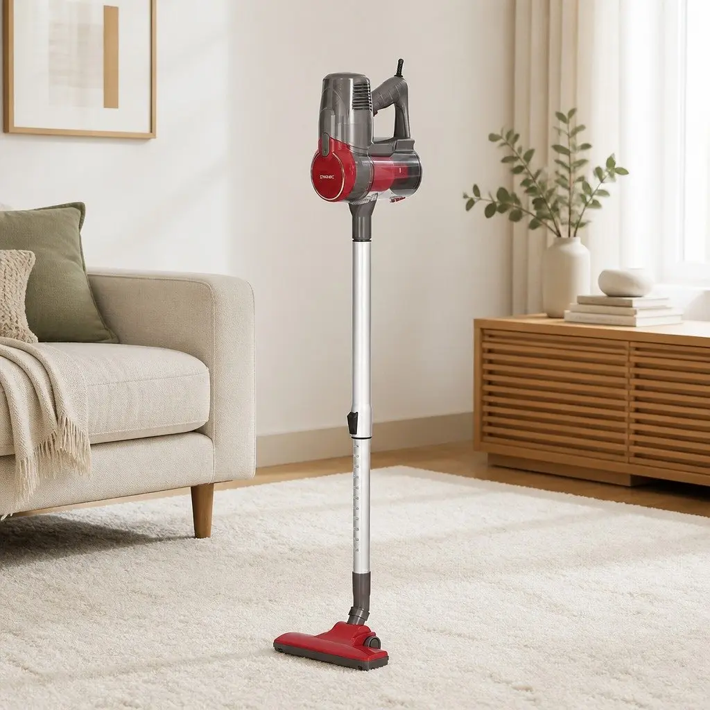 Red Corded Stick Vacuum Cleaner 500W