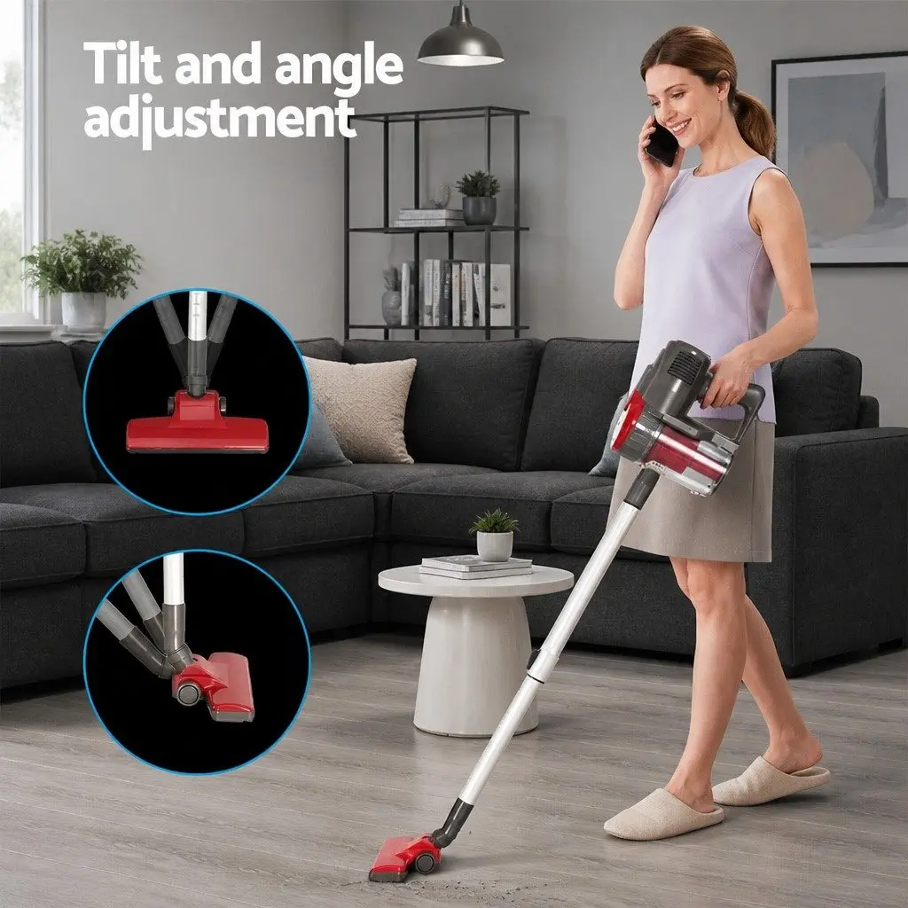 Red Corded Stick Vacuum Cleaner 500W
