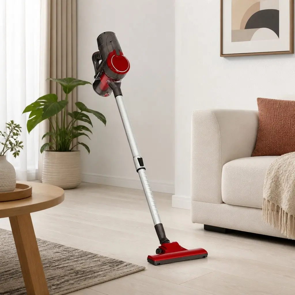 Red Corded Stick Vacuum Cleaner 500W