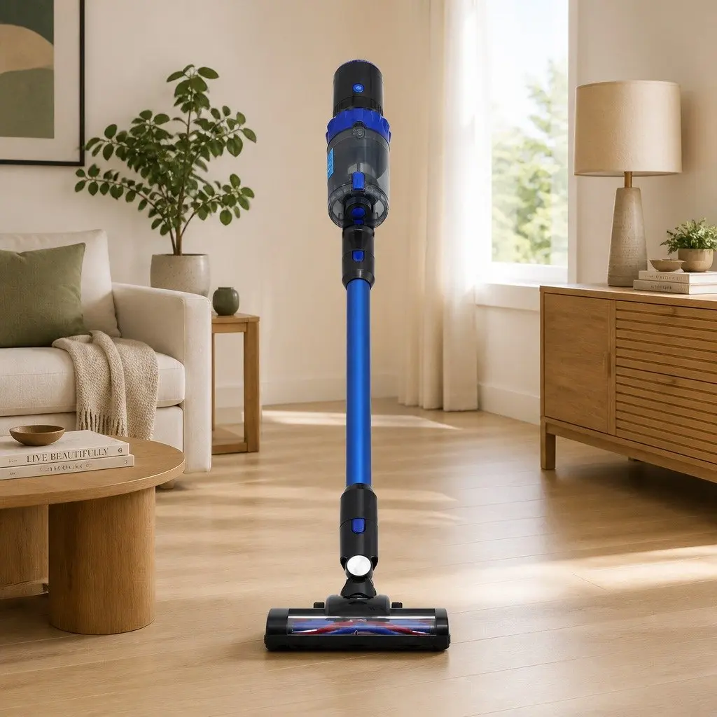Cordless Stick Vacuum Cleaner for Home Use Lightweight Bagless Blue