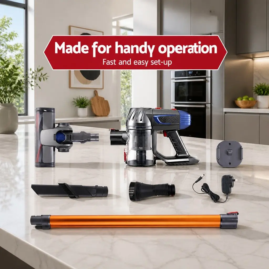 Cordless Stick Vacuum Cleaner Handheld Lightweight 150W for Spot Cleaning and Hard-to-Reach Spaces