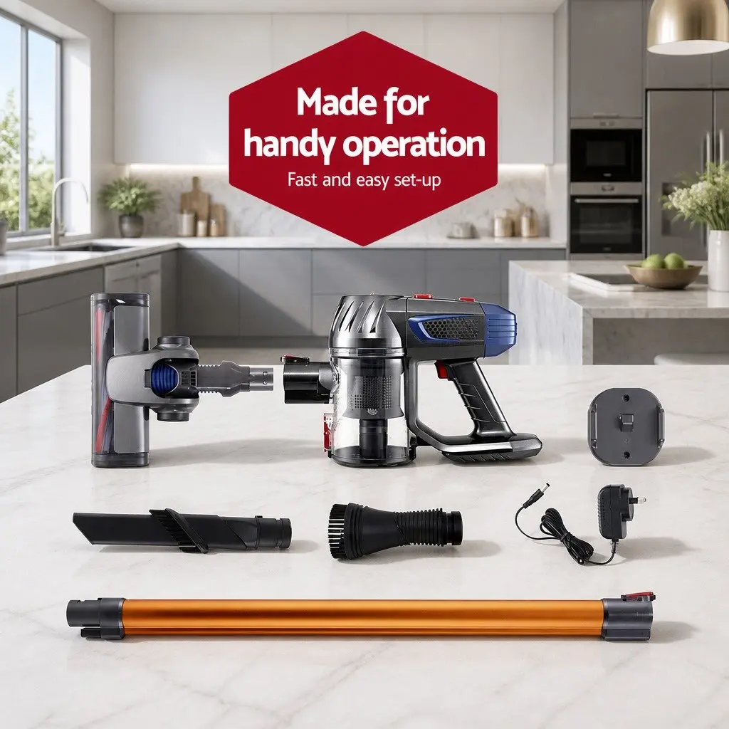 Cordless Stick Vacuum Cleaner Handheld Lightweight 150W for Spot Cleaning and Hard-to-Reach Spaces