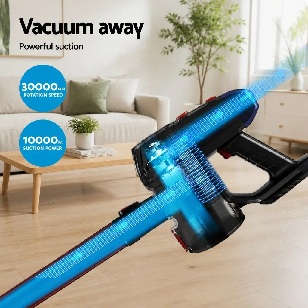 Cordless Stick Vacuum Cleaner Handheld Portable for Home Red