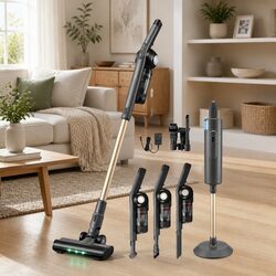 Cordless Stick Vacuum Cleaner Auto-Empty Dust Station 40Mins Runtime LED Floor