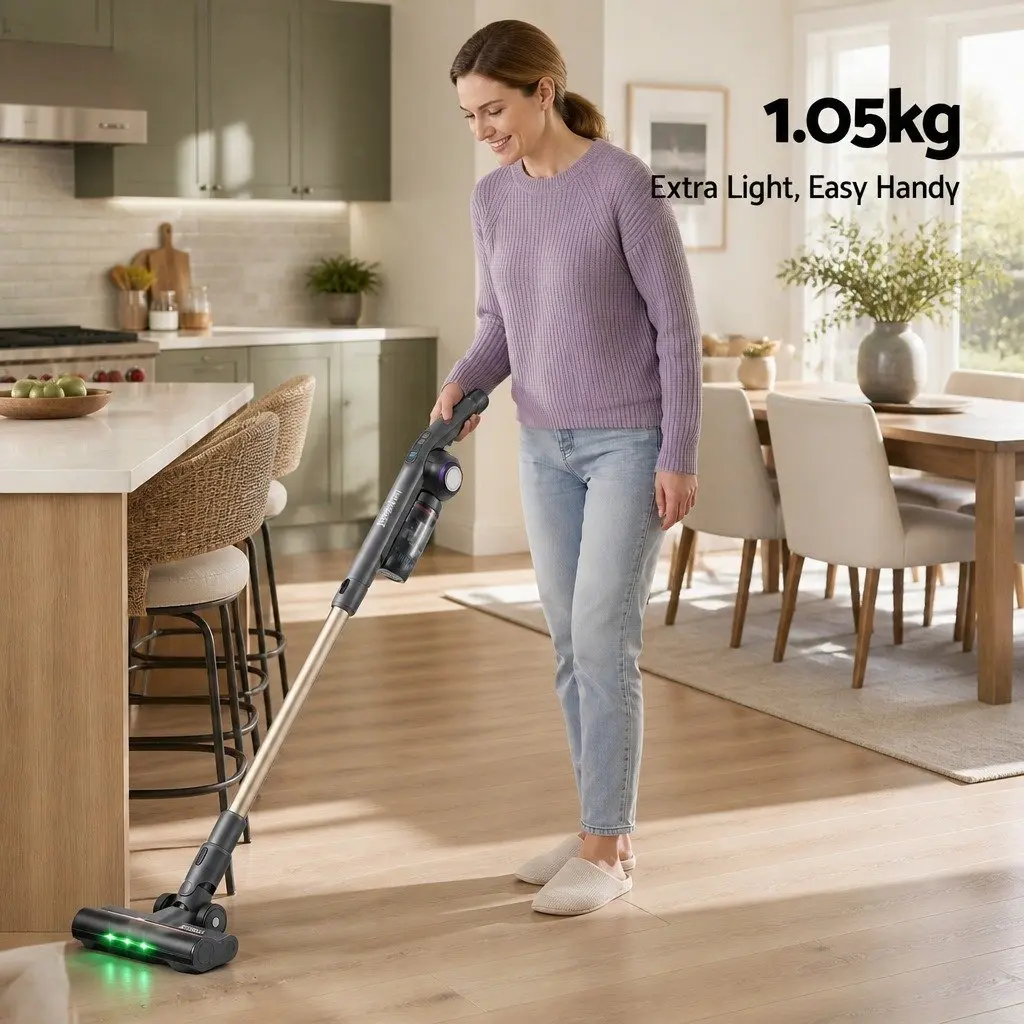 Cordless Stick Vacuum Cleaner for Home 40 Minutes Runtime with Auto-Empty Dust Station and LED Motorized Brush Head