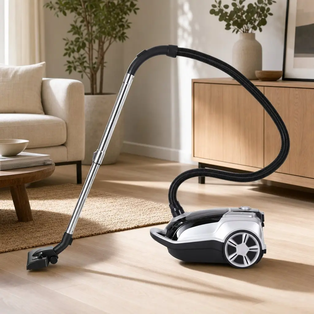 Bagged Canister Vacuum Cleaner Powerful Suction Carpet Wood Tile Floor Home
